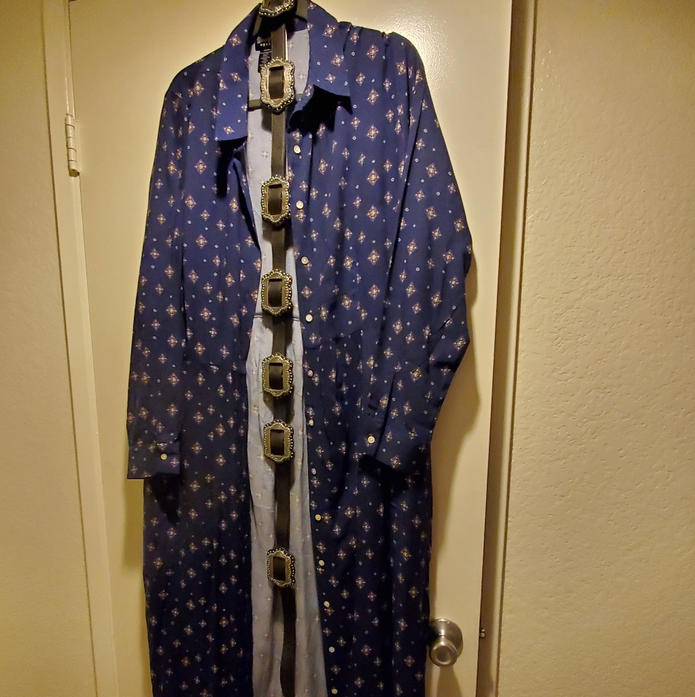 Floral navy blue dress
